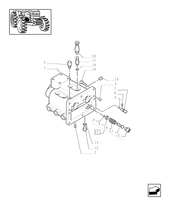 TM120 HYD CONNECTOR