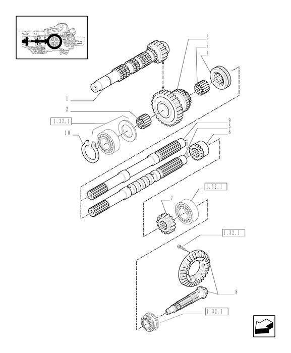 TN75A MAIN SHAFT