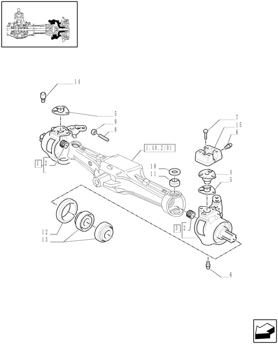 TN85A STUB AXLE/STEERING S